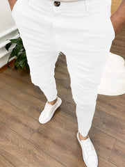 Men s Vintage Style Slim Fit Dress Pants for Business Party