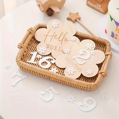 Flower Birth Memorial Plaque Bath Gift 'S Birthday Photo Props