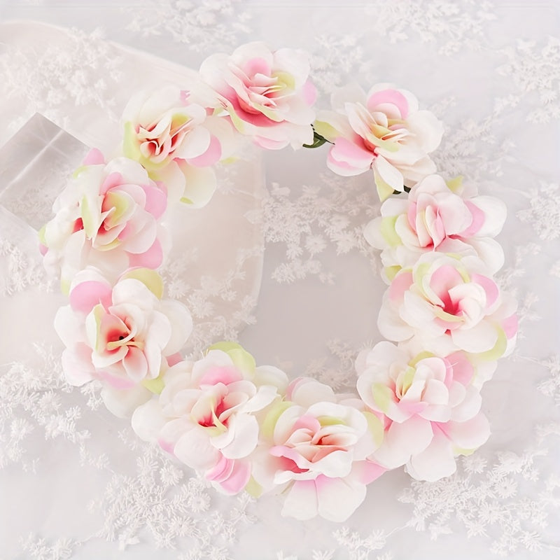 Girls Flower Hair Wreath Headwear Bridal Accessories
