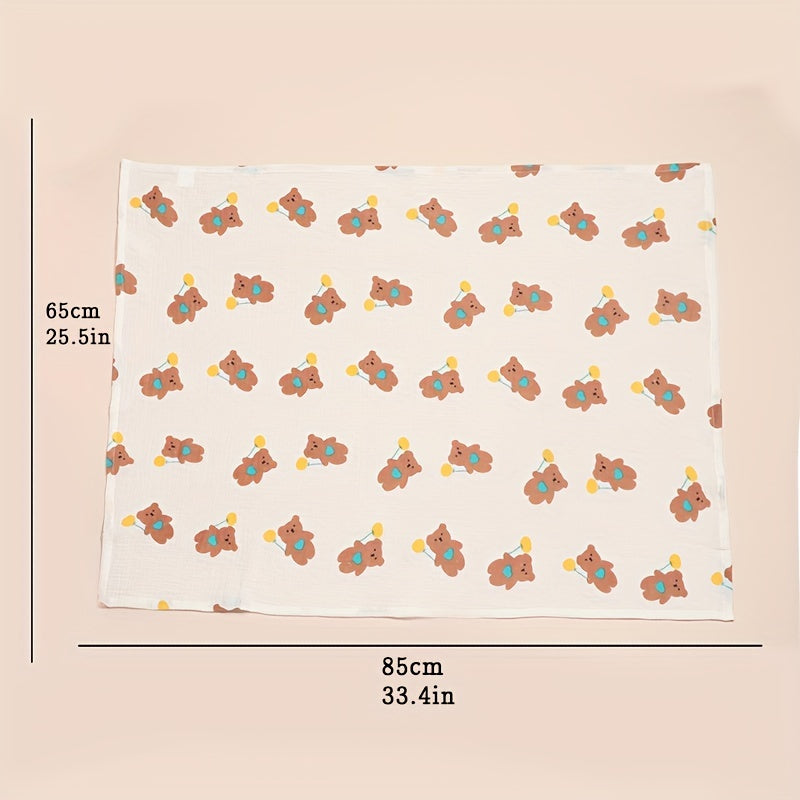 Soft Floral Print Baby Shower Towel for Babies