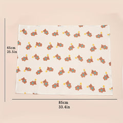 Soft Floral Print Baby Shower Towel for Babies