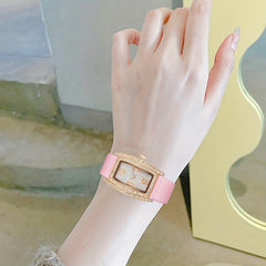 Pink Zinc Alloy Quartz Watch