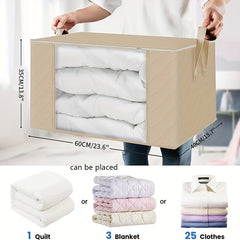 Clear Window Clothes Quilt Storage Box for Bedroom
