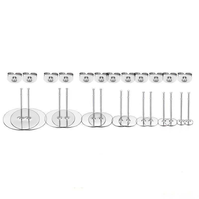 100pcs Stainless Steel Ear Studs for DIY Ear Accessories