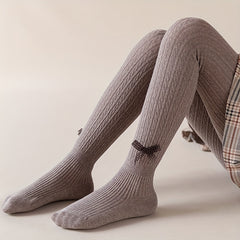 Girls Bow Breathable Socks Tights for Kids