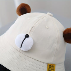 Baby Boys Bear Fisherman's Hat Sunscreen Bucket Cap Outdoor Hiking