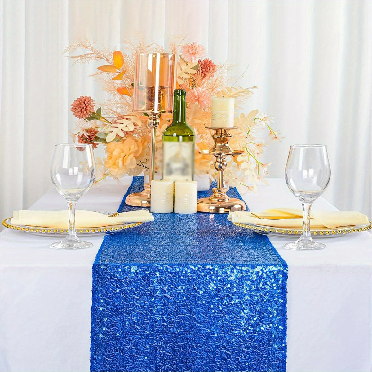 Polyester Sequin Table Runner Thanksgiving Christmas Wedding Decor