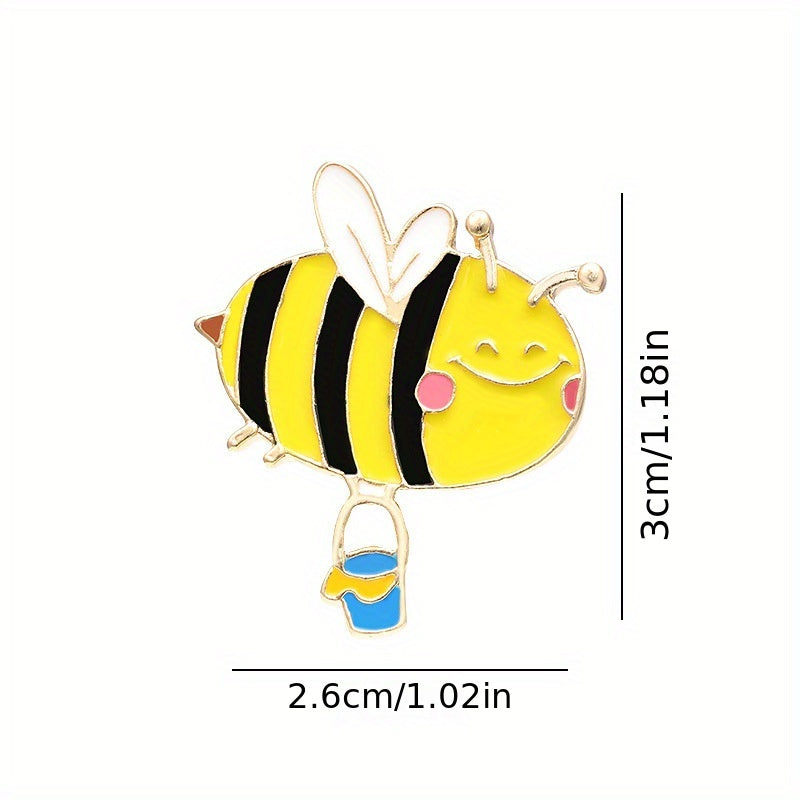 Sweet Little Bee Brooch for Girls - Alloy Pin for Clothes Bags and Accessories