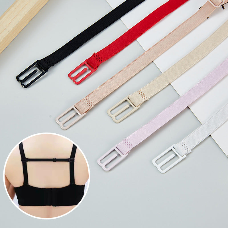 Women's Adjustable Elastic Bra Strap Anti Slip Bra Back Hasp Clip