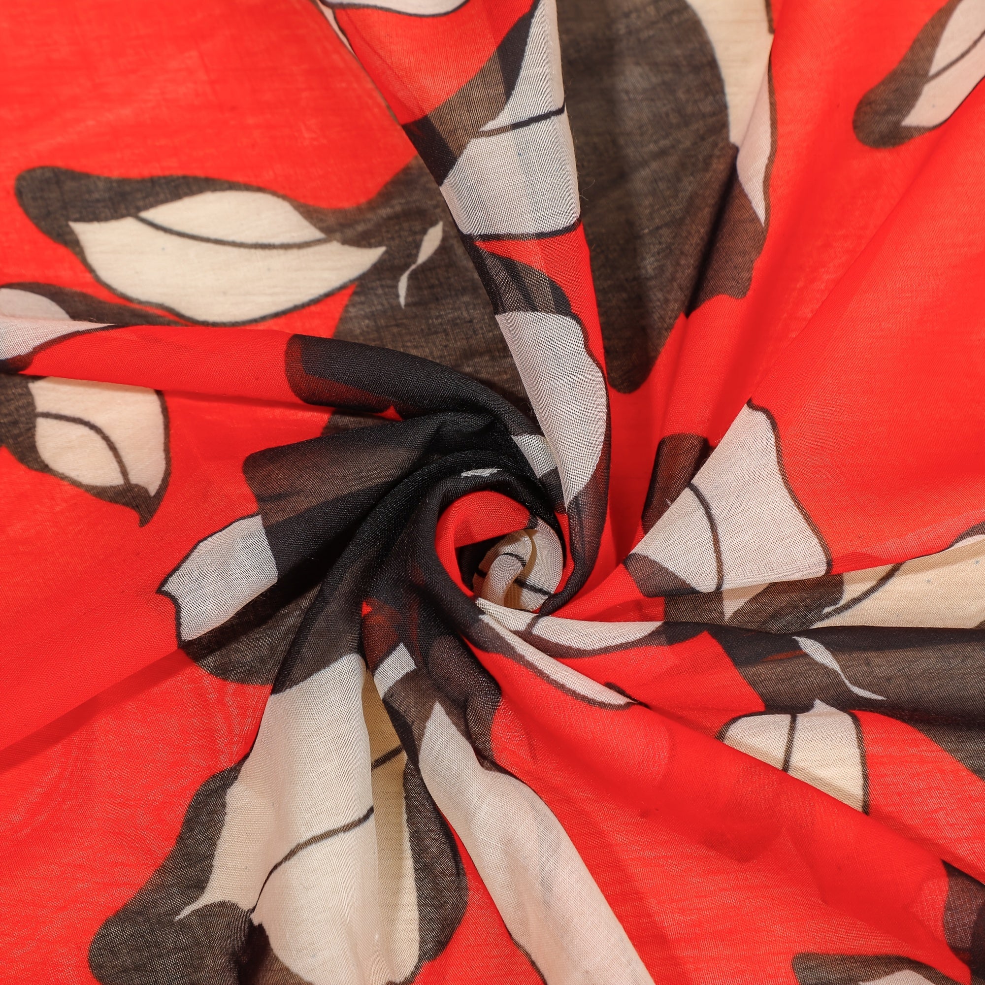 Vintage Flower Print Scarf Women Shawls Summer Beach Wraps Large Size Bandana