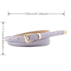 Snake Pattern Thin Belt for Women Fashionable Dress Jeans Belt