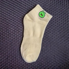 5 Pairs Frog Print Socks Low Cut Crew Women's Stockings