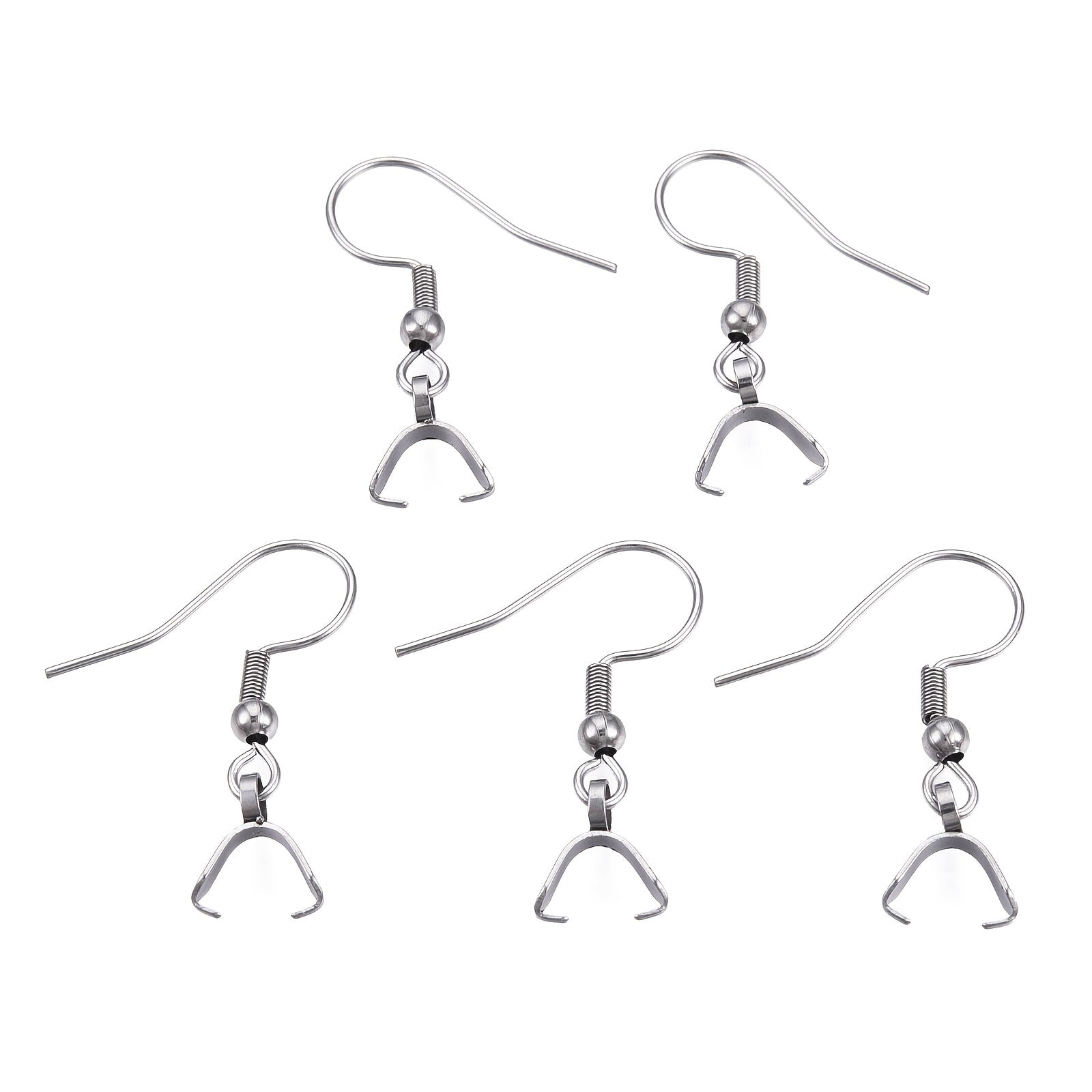 10pcs Stainless Steel Ear Hooks for DIY Earrings Making