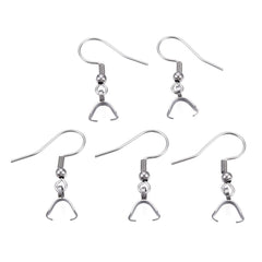 10pcs Stainless Steel Ear Hooks for DIY Earrings Making