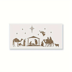 Plastic Nativity Of Jesus Stencil Christmas Drawing Template