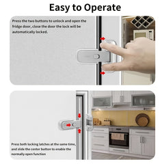2pcs Fridge Lock For Kids And Toddlers Child Proof Refrigerator Lock