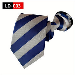 Easy Pull Lazy Tie Convenient Tie Polyester Men's Zip