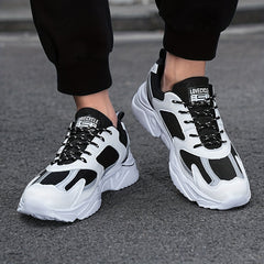 Lace Mesh Running Shoes Soft Sole Platform Shock Absorption Sports Shoes