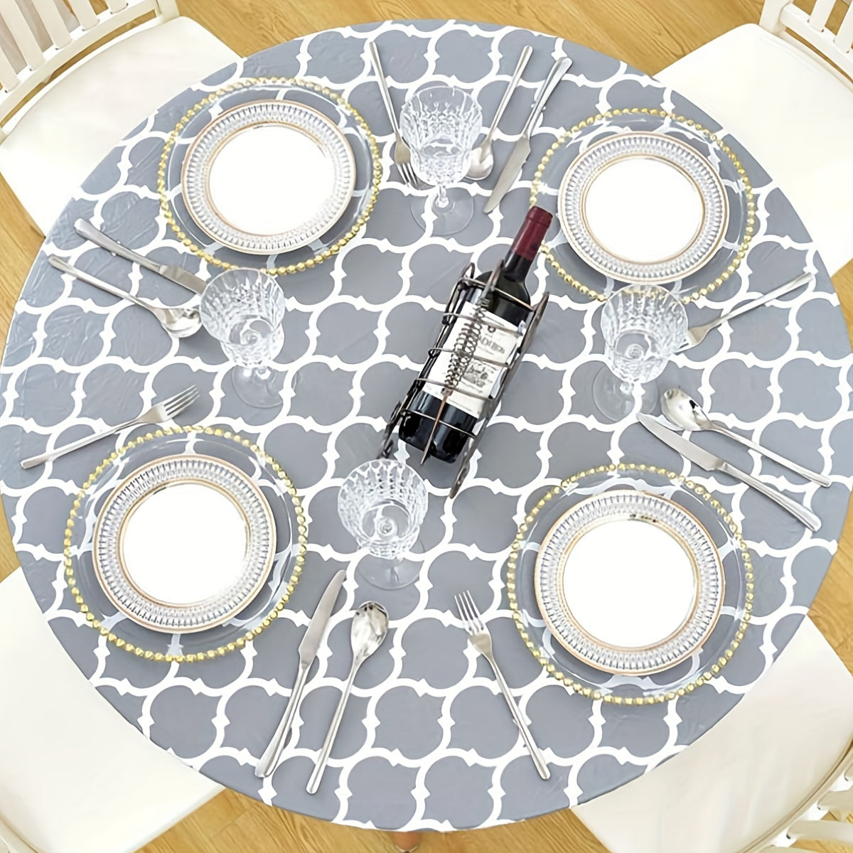 Polyester Elastic Table Cover Stretchable and Washable