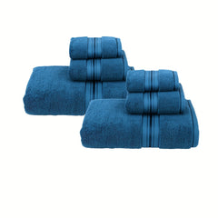 6pcs Solid Bathroom Towels Set Soft Cotton Towels - 6 Colors