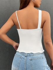 Sexy Asymmetrical Criss Cross Sleeveless Top