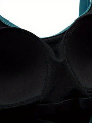 Ruffle Trim Tankini Set Women's 2 Piece Swimsuit
