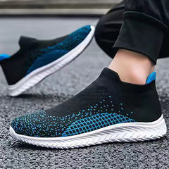 Men's Woven Knit Slip On Sock Shoes Breathable Soft Sole Sneakers