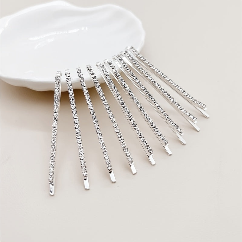 9pcs Rhinestone Bobby Pins Fairy Girl Hair Accessories