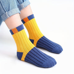 5 Pairs Boys Kids Crew Socks, Breathable & Comfy Children's Socks