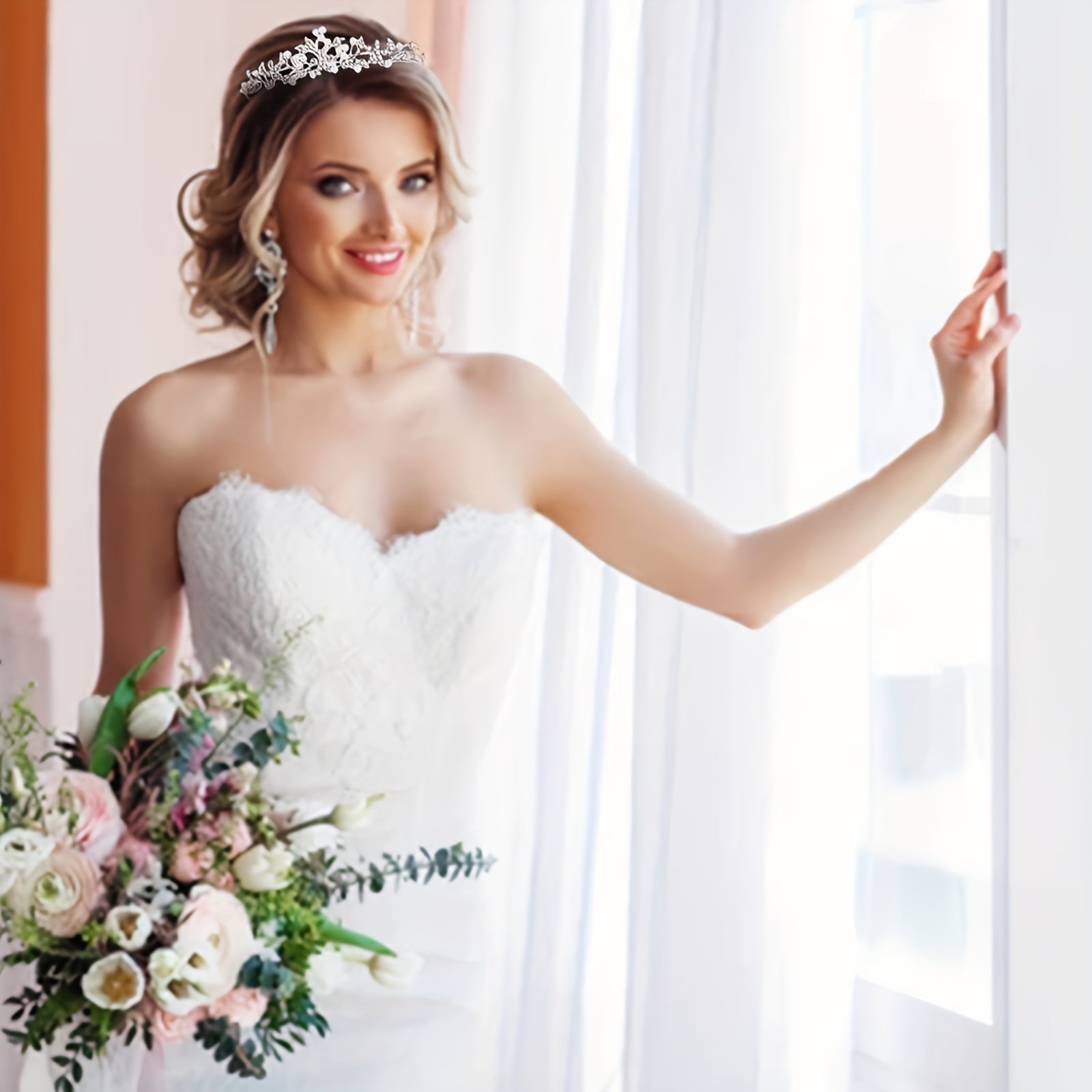 Bridal Rhinestone Pearl Headband Tiara Wedding Accessories