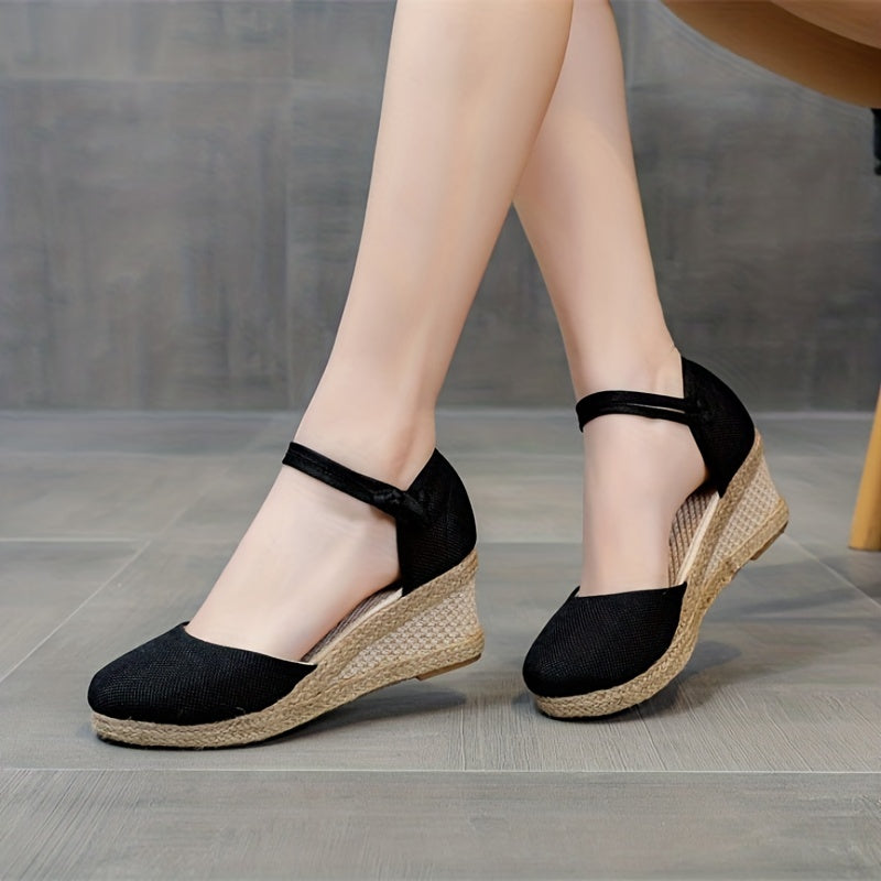 Fashionable Hemp Rope High Heel Sandals for Women