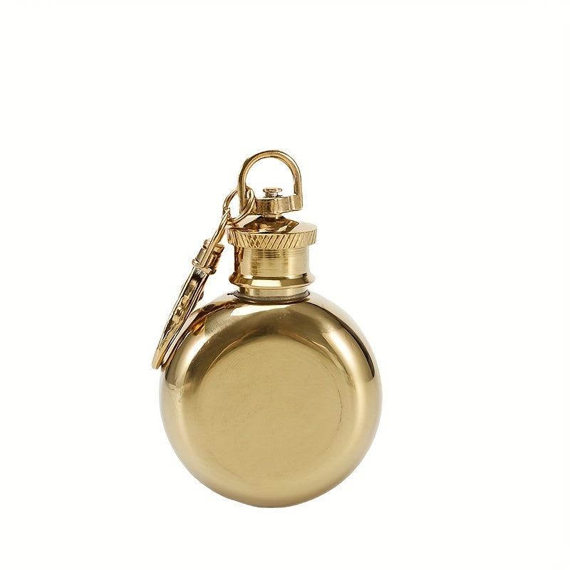 Mini 1oz Stainless Steel Water Bottle Keychain Portable Wine Jug Pendant