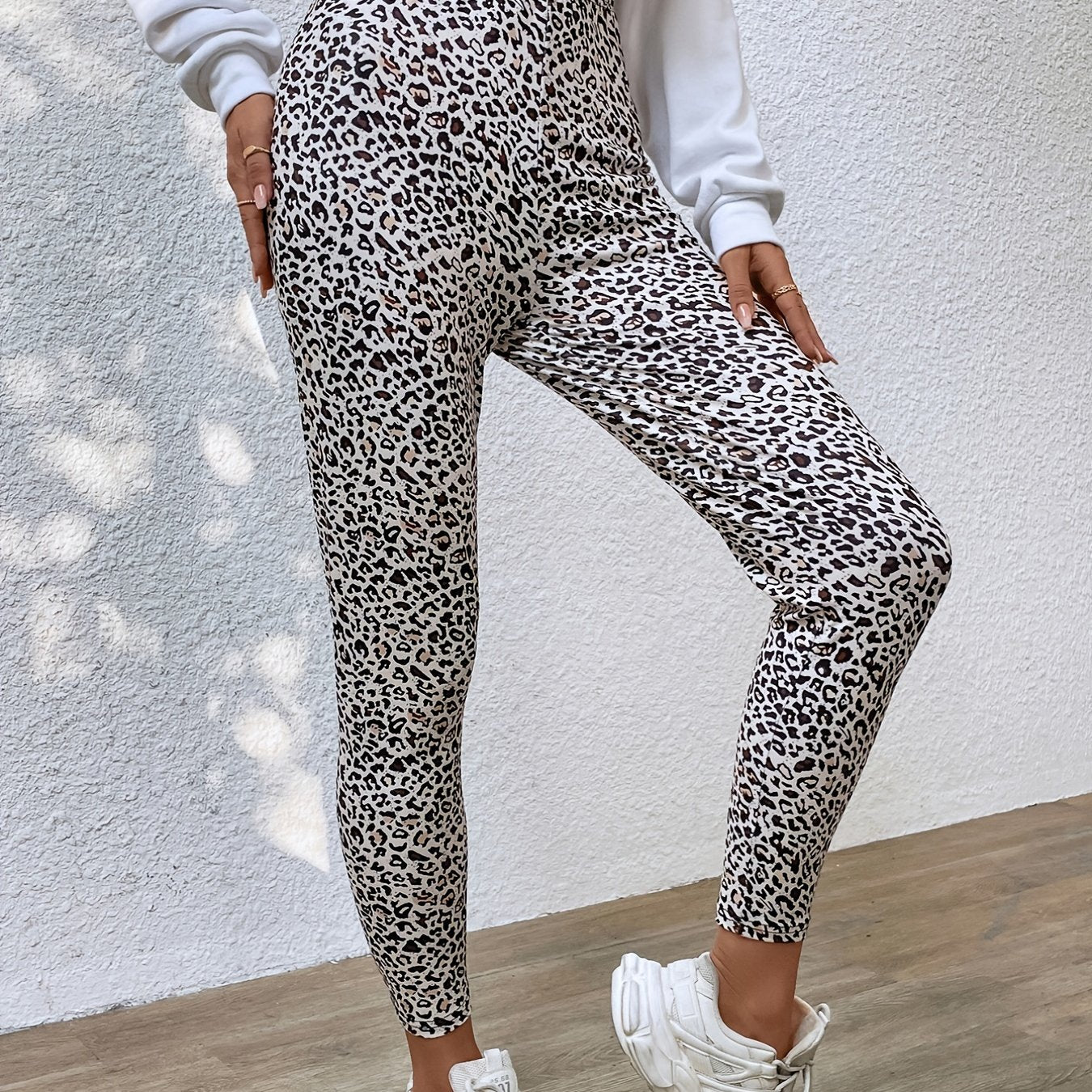 Leopard Print Sports Leggings High Waist Yoga Fitness Pants