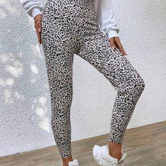Leopard Print Sports Leggings High Waist Yoga Fitness Pants