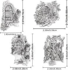 Garden Door Clear Stamps Set for Crafts - Perfect for Card Making & Scrapbooking