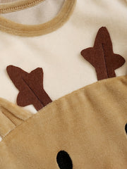 Fluffy Christmas 3D Elk Baby Infant Bodysuit for Boys/Girls