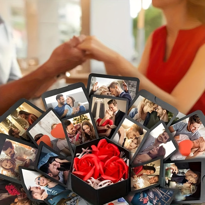 DIY Explosion Hexagonal Memory Scrapbook Photo Album Box