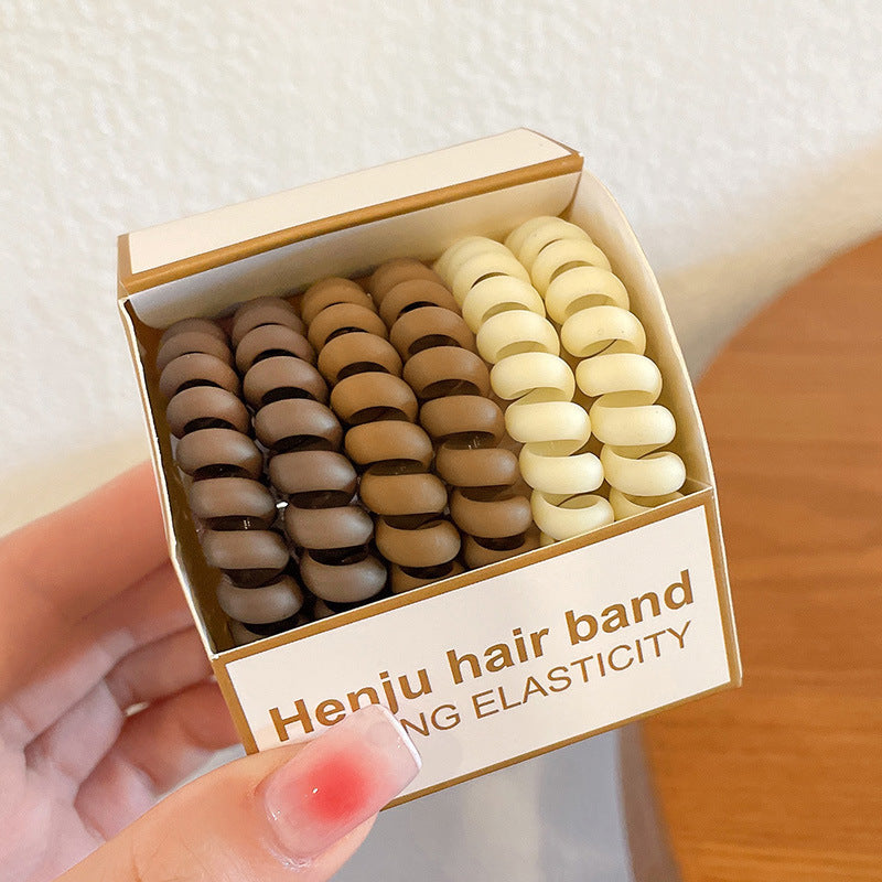 6pcs Spiral Hair Ties Seamless Thickened Hair Elastic Hair Accessories