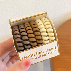 6pcs Spiral Hair Ties Seamless Thickened Hair Elastic Hair Accessories