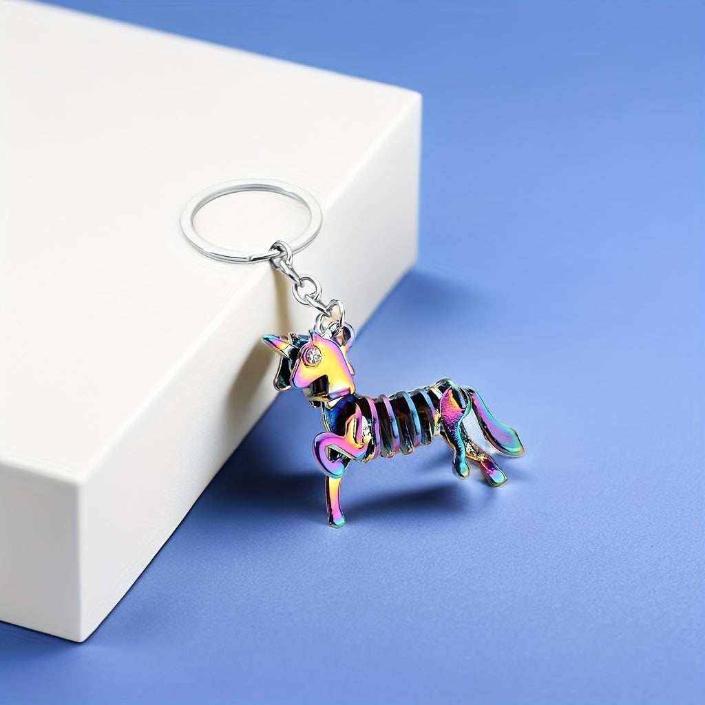 Halloween Colorful Skull Dinosaur Keychain Key Pendant Small Gift
