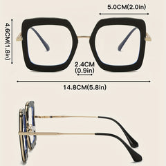 Clear Lens Glasses TR90 Square Frame Anti Light Party Glasses