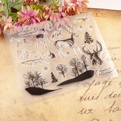 Deer Rabbit Fox Clear Stamps for DIY Greeting Card Making