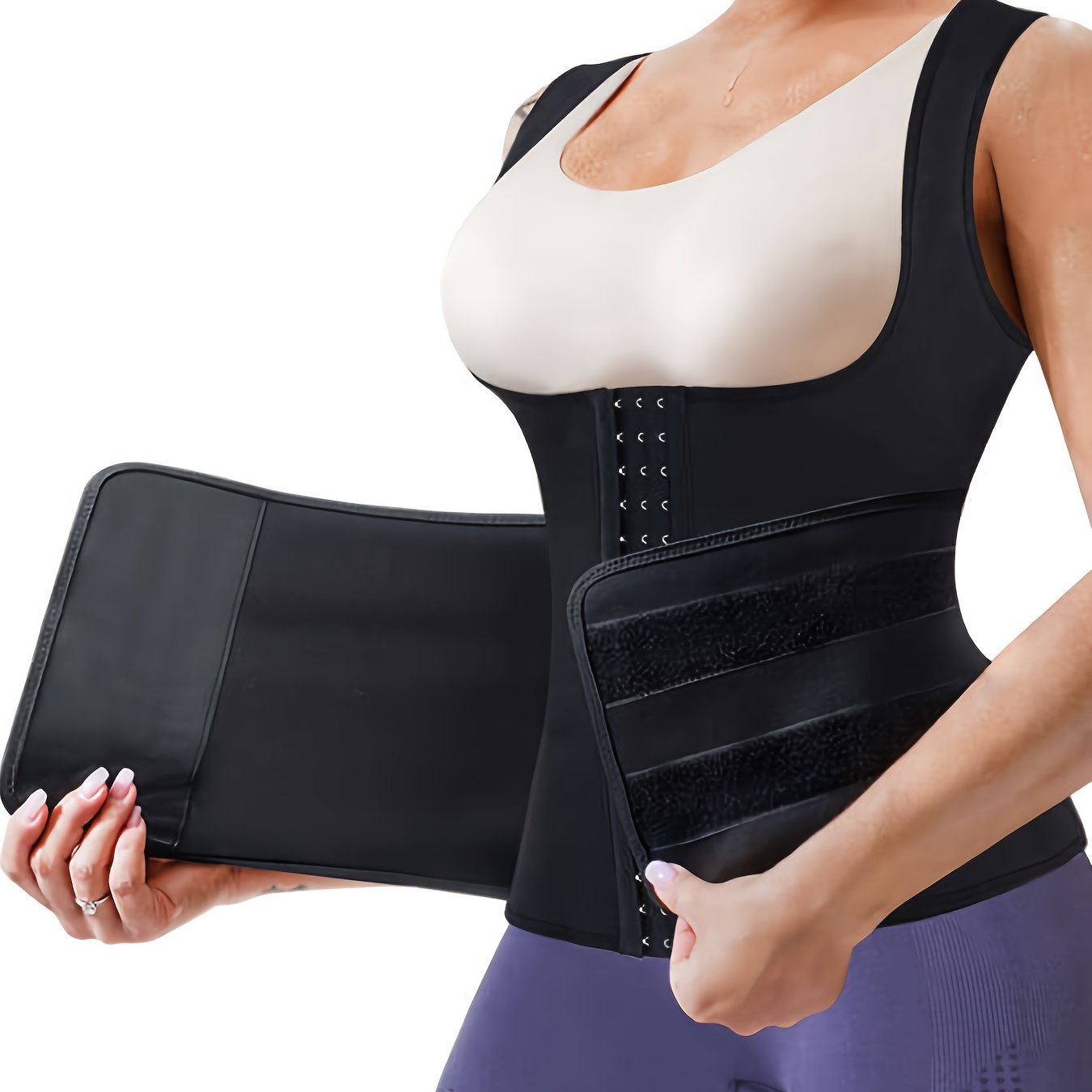 Women's Waist Trainer Belt Tank Top Sauna Sweat Suit Body Shaper