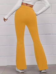 Sports Pants Women's Plus Solid High Rise Hip Lifting Yoga Pants