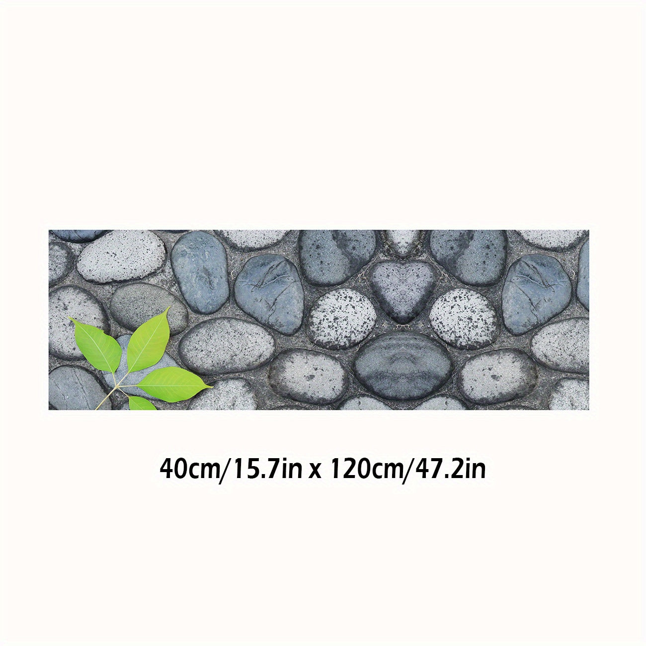 Stone Path Floor Mat Soft Non Slip Waterproof Stain Resistant