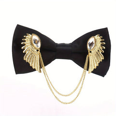 Metal Chain Double Layer Bow Tie Men's Party Dress Bow