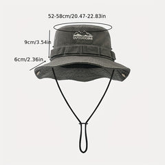 Foldable Bucket Sun Hat Embroidered Boonie Hat