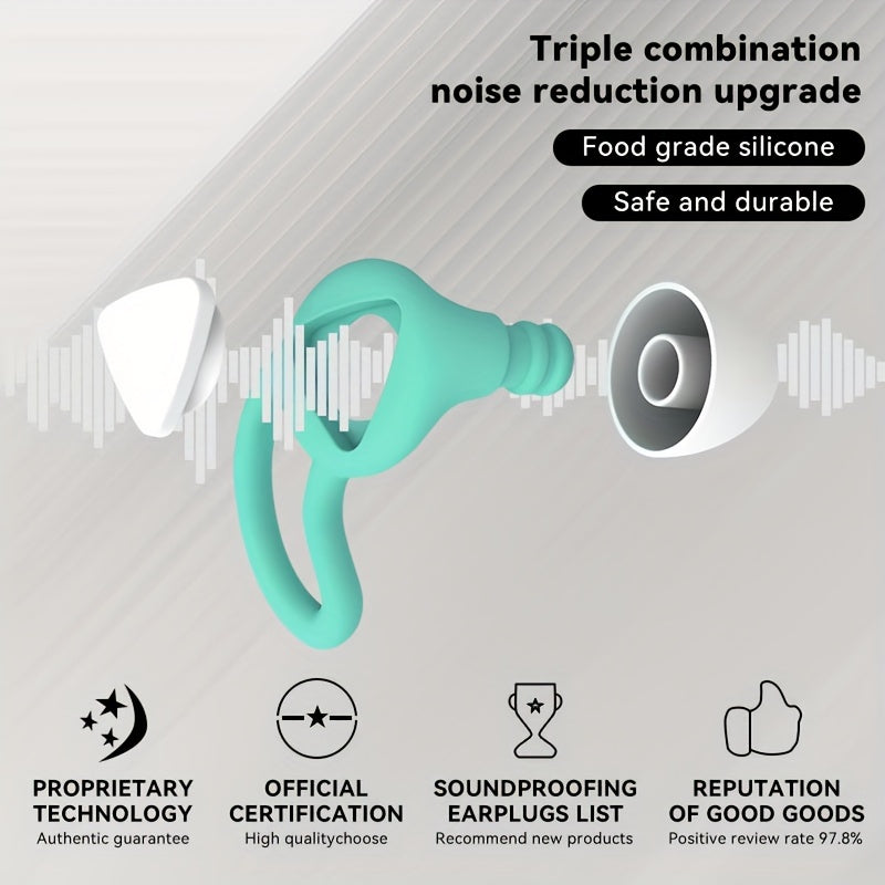 Silicone Earplugs for Swimming & Sleeping - Waterproof