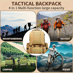 55L Waterproof Tactical Backpack for Outdoor Camping