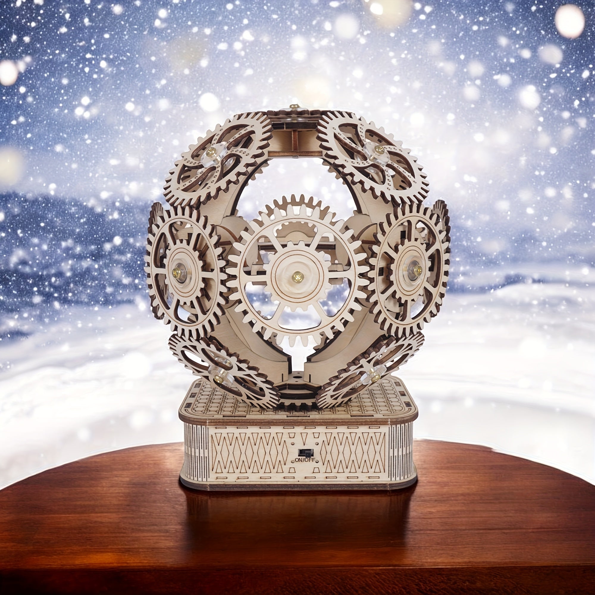 Wooden Gear Ball Puzzle - Engaging Brain Teaser